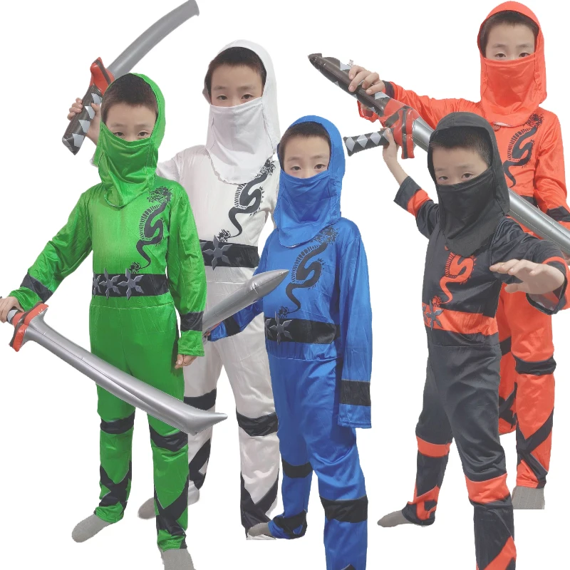 Enfants ninja kostým Puissance ninja cosplay vianočné halloween partizán ninja kostýmy Carnaval Party Kosty nôž