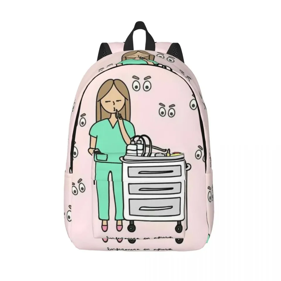 Enfermera en Apuros Doctor Doctor Nurse batoh pre dievčatá Študent Škola Škola Canvas Daypack predškolská primárna taška