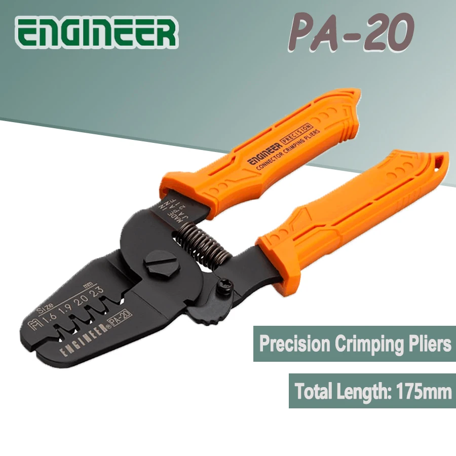 Engineer PA-20 Elektrické precízne kliešte na kriminálne kliešte pre otvorené terminály v hlavni Univerzálny drôtový terminál Crimping Tool Striper