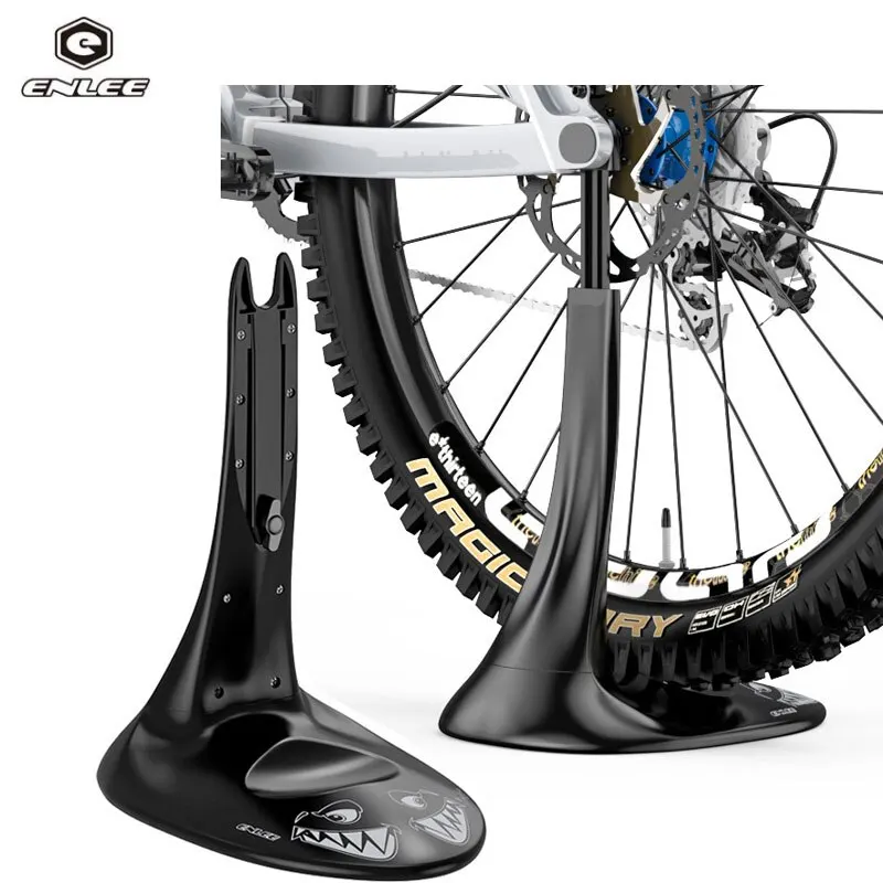 Enlee Bicycle podporuje skladovací stojan prenosné univerzálne vertikálne podlaha MTB Road Bike Parking Rack nastaviteľná skladovacia konzola