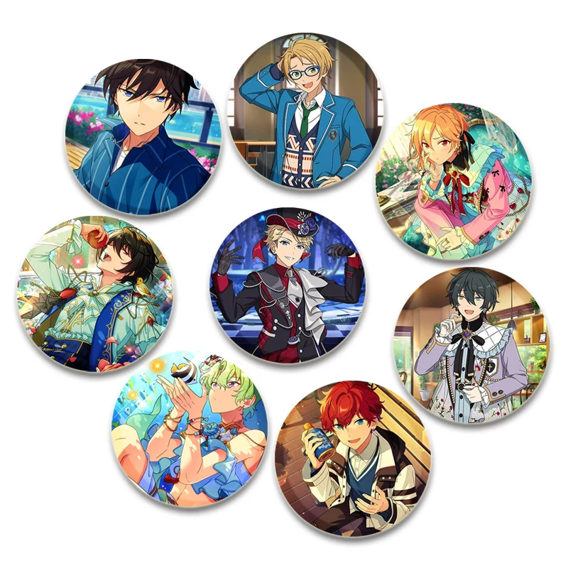 Ensemble Stars Ručne vyrobené kolíky okrúhle karikatúry vtipné brošňové brošní