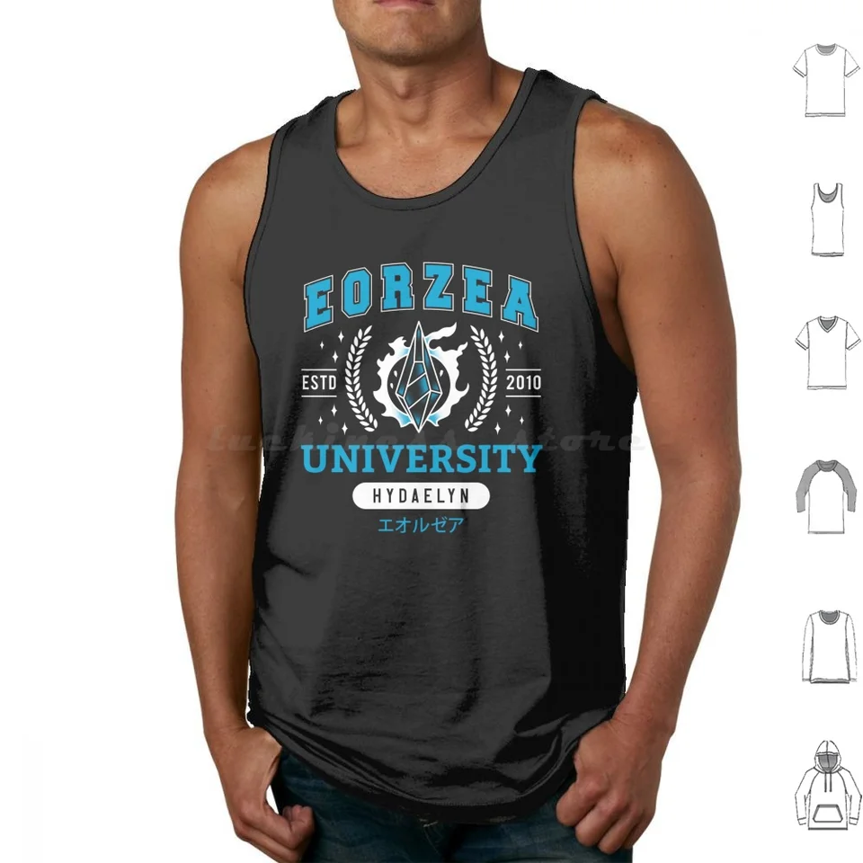 Eorzea University Tank Tops vesty bez rukávov Final Fantasy Final Fantasy XIV FF14 Final Fantasy 14 Eorzea Shadowbringers of