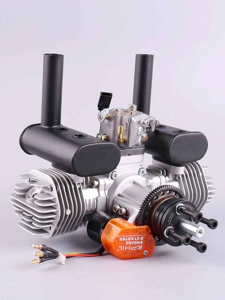 Ephil Power X-40CC-T PRO Modelový benzínový motor Aircraft Elektrický štartér Twin Carle Dvojodokrát