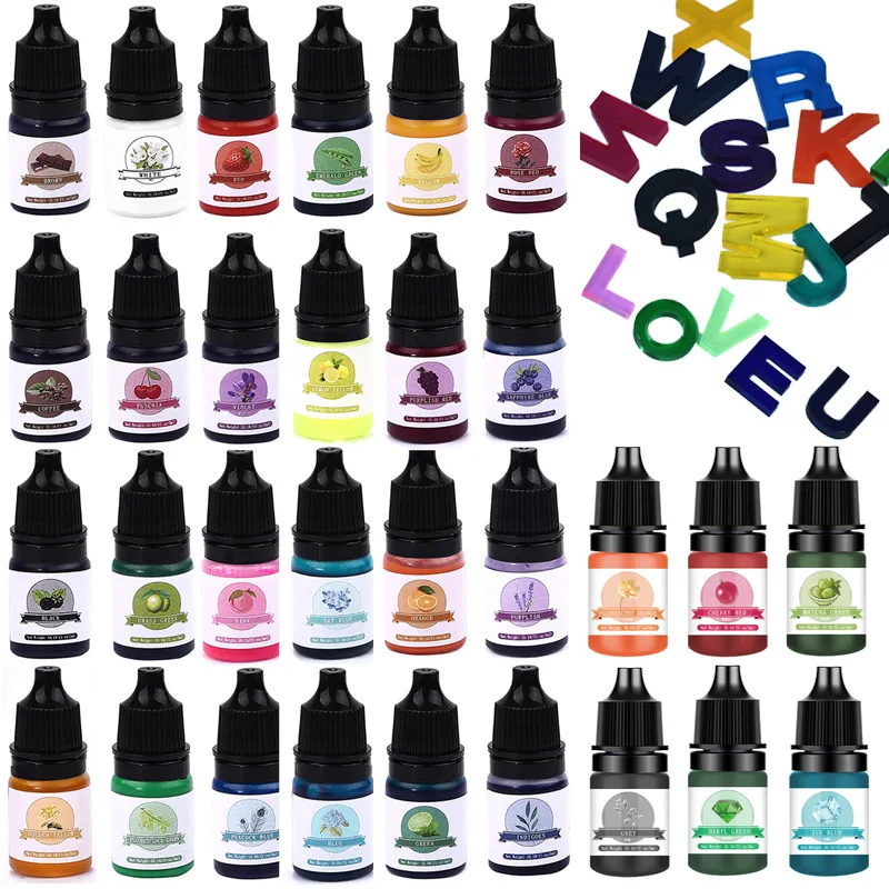 Epoxid pigment 30 farieb 5 ml epoxidová živici farbivo kvapalina epoxidová živica farbenie pre živicu