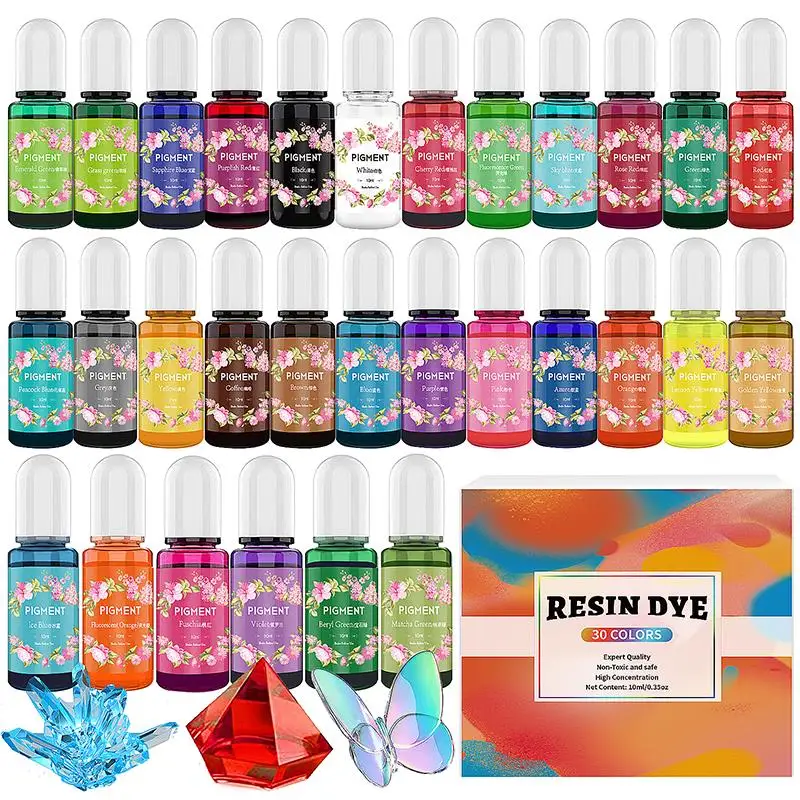 Epoxidová živici Pigment Sada tekutých farbív na sviečky Pigment DIY UV živice formy Sviečka Mydlo výroba sfarbenie farbivej súpravy živice remeslá