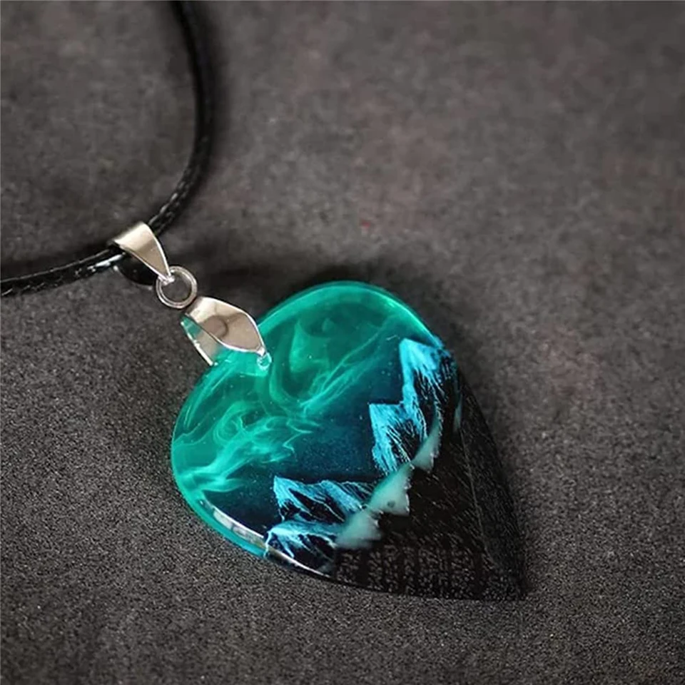 Epoxidová živicová gitara Picks Northern Lights Náhrdelník Elektrická gitara výbery na gitaru PLECTRUMS Darčeky pre milovníkov hudby Men Ženy