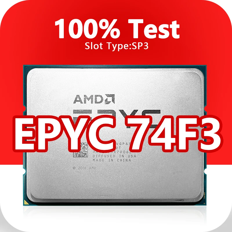 EPYC 74F3 CPU 7NM 3,2 GHz 24 jadier 48 vlákien 256 MB 240W procesor Socket SP3 74F3 EPYC pre H12SSL-I H12DSI-N6