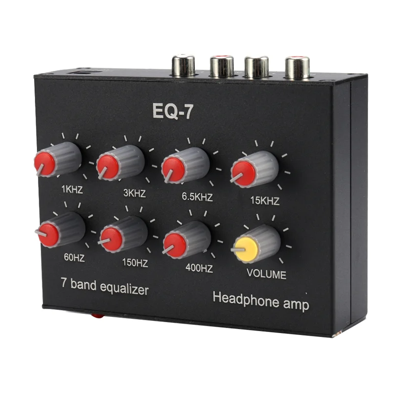 EQ-7 Audio headset zosilňovač 7-pásmový ekvalizér EQ 2-kanálový ekvalizér digitálneho zvuku