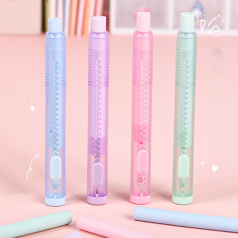 Eraser typu pera s náplňou zatiahnuteľné gumové ceruzky gumy pre korekciu školy Kórejské kancelárske potreby