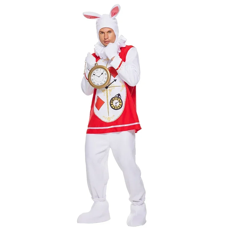 Eraspooky 2025 Alice v ríši divov, pán White Rabbit Costume Dospelý outfit pre Halloween Carnival Party vianočné ozdobné šaty AA1