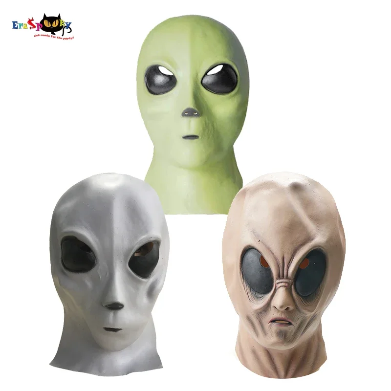 Eraspooky strašidelné realistické mimozemské kostýmy maska ​​Halloween kostým pre dospelých mužov plná tvár latexové masky karnevalové párty rekvizity D7073