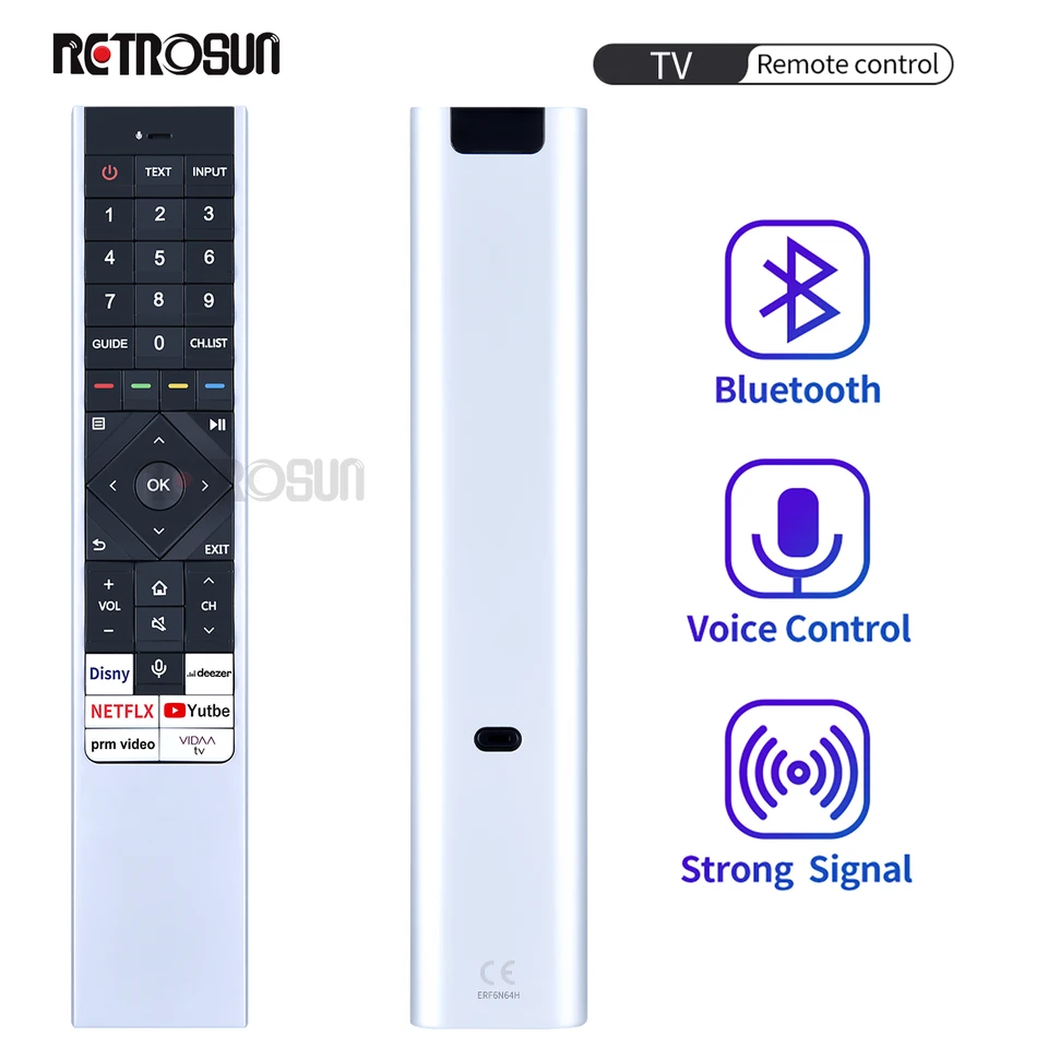 ERF6N64H hlasové diaľkové ovládanie pre Hisense 4K SMART TV 65UXKQ 65UXKQTUK 65UXK 55U7KQ