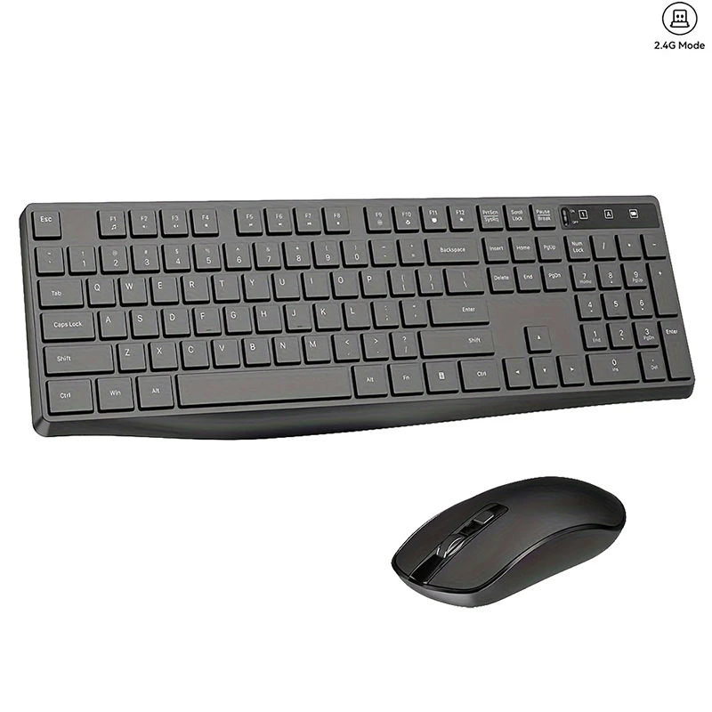 Ergonomická 2,4G Wireless Plug and Play Keyboard Combo Mouse Combo Plné veľkosti 104 klávesov Set bezdrôtová klávesnica Mouse Set pre Win 7/8/10/XP/Mac