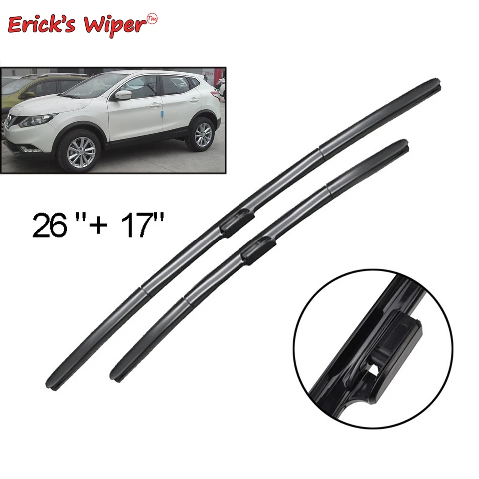 Erick's Wiper LHD predné stierač čepele pre Nissan Qashqai J11 2013 - 2020 čelné sklo čistého okna Rain Dažďové kefy 26 