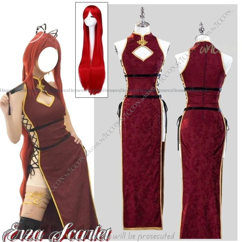 Erza Scarlet Anime Cosplay kostým parochň