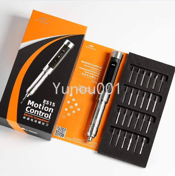 ES15 inteligentný riadiaci pohybu elektrický skrutkovač USB nabíjateľný bezdrôtový skrutkovač 16pcs 4 mm bit SET LED svetlo