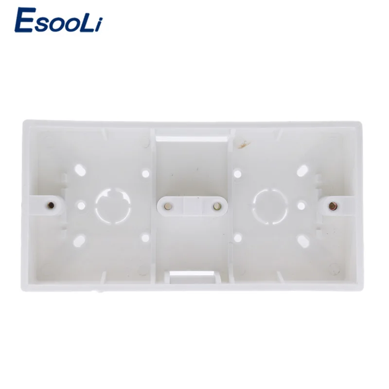 ESooli External Mount Box 172 mm*86 mm*33 mm pre 86 Dvojité dotykové spínače alebo zásuvky sa vzťahujú pre akúkoľvek polohu povrchu steny
