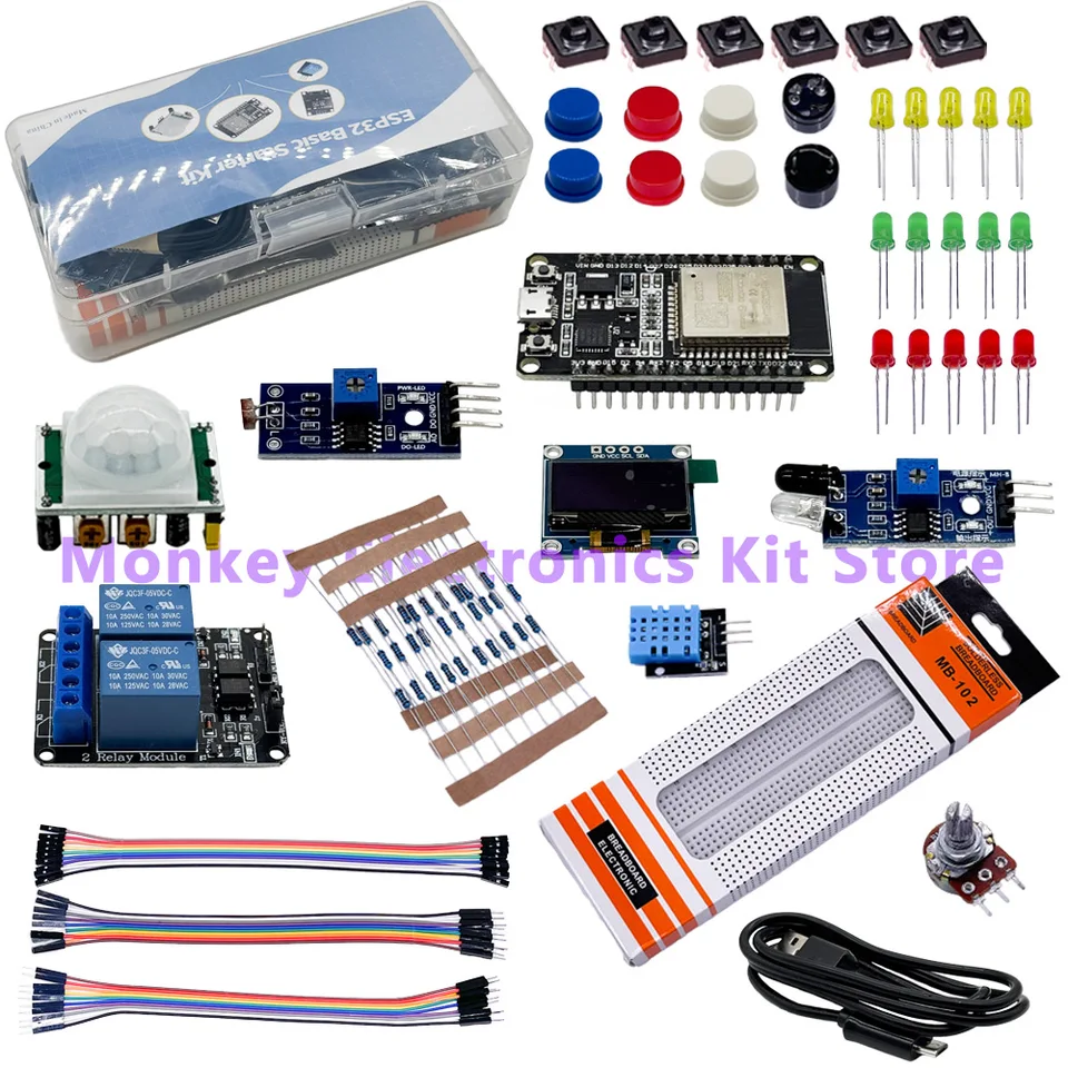 ESP32 Basic Starter Kit Project Learning Kit s návodmi základná štartovacia súprava pre ESP32 ESP-32S WiFi Development Ban Have Box