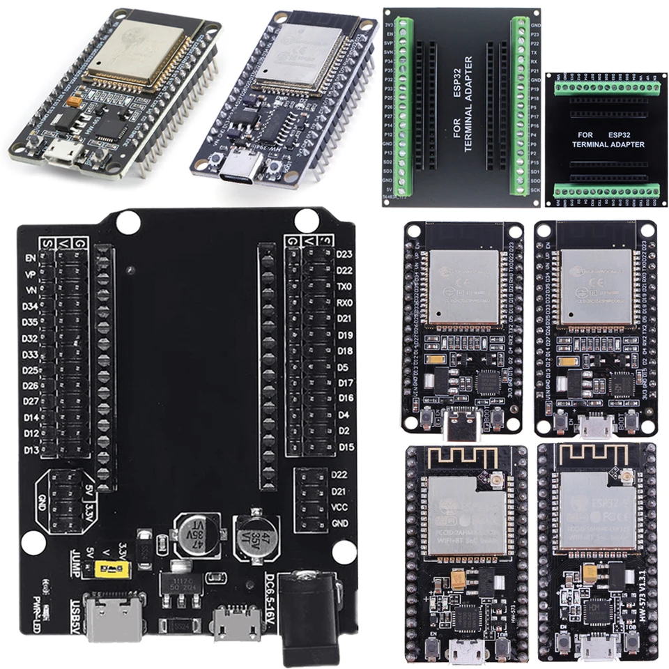 ESP32 Rozširujúca sa doska WROOM-32 Vývojová doska 30pin 38pin Type-C USB WIFI+
