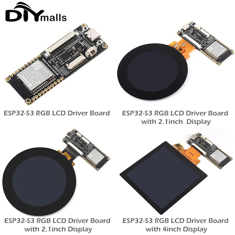 ESP32-S3 RGB LCD doska ovládača s RGB Round Touch Display32-BIT Dual Core procesor 8 MB PSRAM 8MB Flash WiFi+BT ESP32 Modul