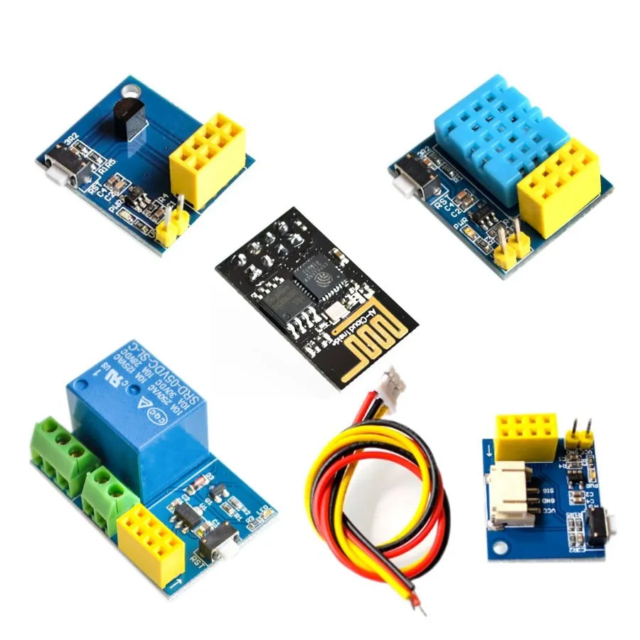 ESP8266 5V WiFi Relay Modul Things Smart Home Dramo Control prepínač App DHT11 WS2812 DS18B20 s ESP-01 ESP-01S