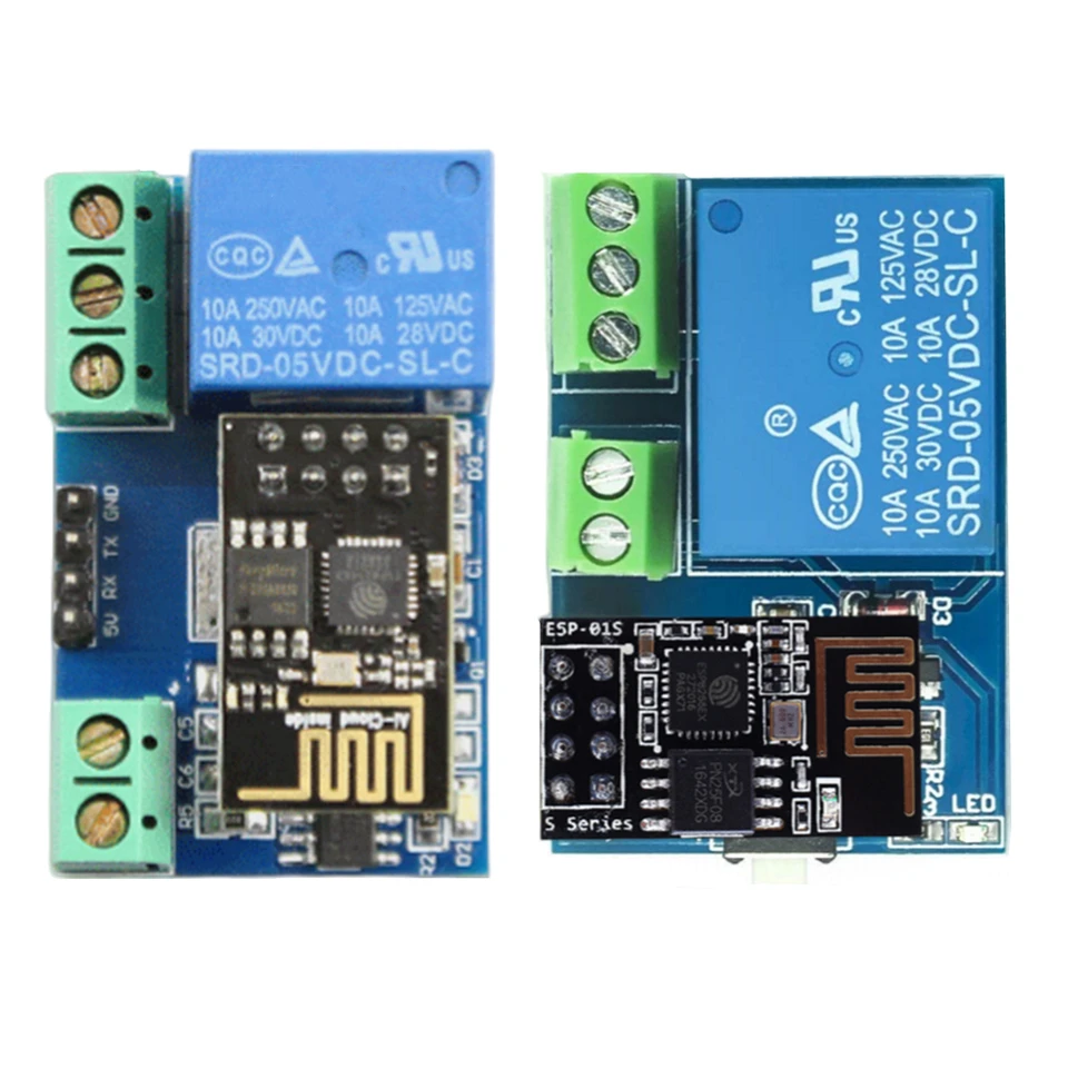 ESP8266 ESP-01/01S 5V WIFI RELEPLE MODUL MODULU SMART HOME DOPLATNÉ OVLÁDANIE PLYTA APPA