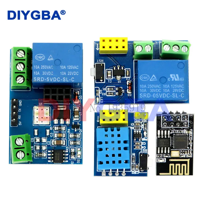ESP8266 ESP-01 ESP-01S 5V WIFI Reléový modul DHT11 Modul senzora vlhkosti teploty DHT11