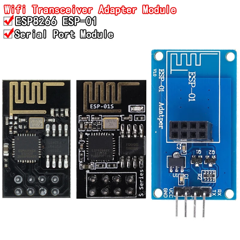 ESP8266 ESP-01 ESP01 Serial Wireless WiFi Modul pre Arduino transceiver Adapter Adapter Board Raspberry Pi Uno R3 One 3,3V 5V