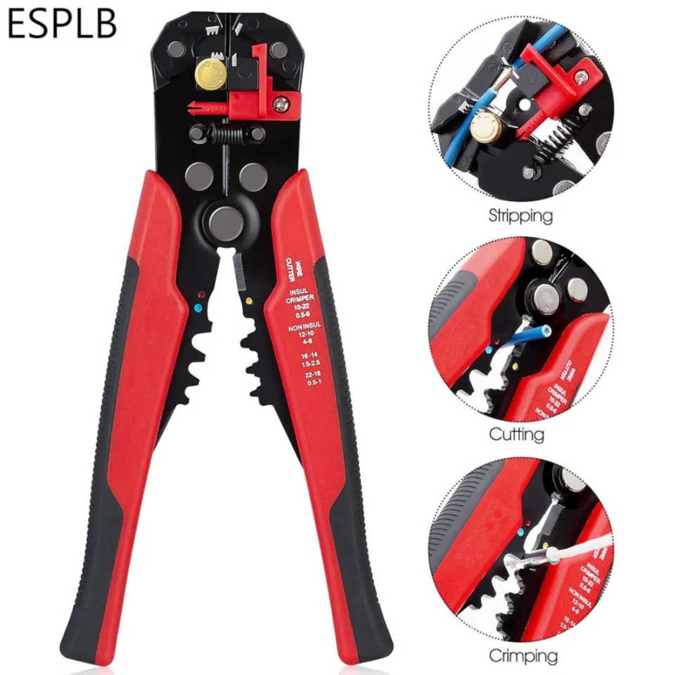 ESPLB drôtené striptérka samostatne nastaviteľná kábla Cutter Crimper Automatické kliešte na stripovanie nástrojov pre priemysel