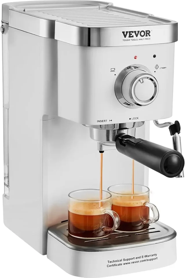 Espresso Coffee Machine, 15bar poloautomatický výrobca espressa s mliečnou parou parou, profesionálny cappuccino latte