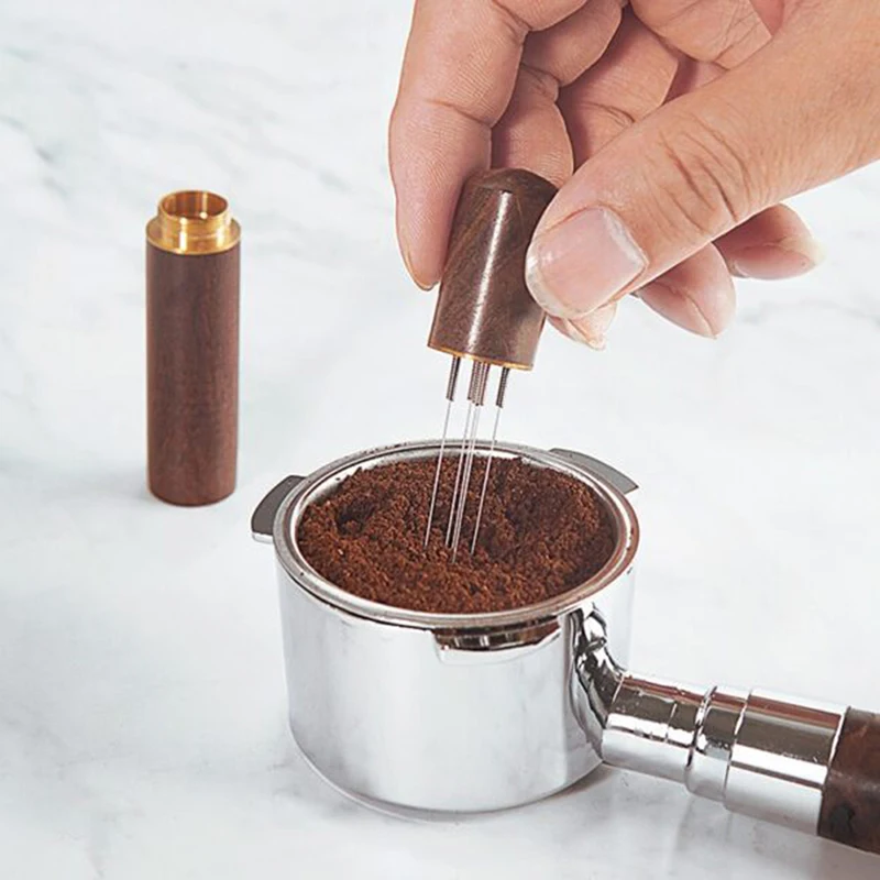 Espresso Coffee Svirrer Coffee Tabulár z nehrdzavejúcej ocele ihly Espresso Tamper Distributor Distribútor Prášky pre WDT náradie