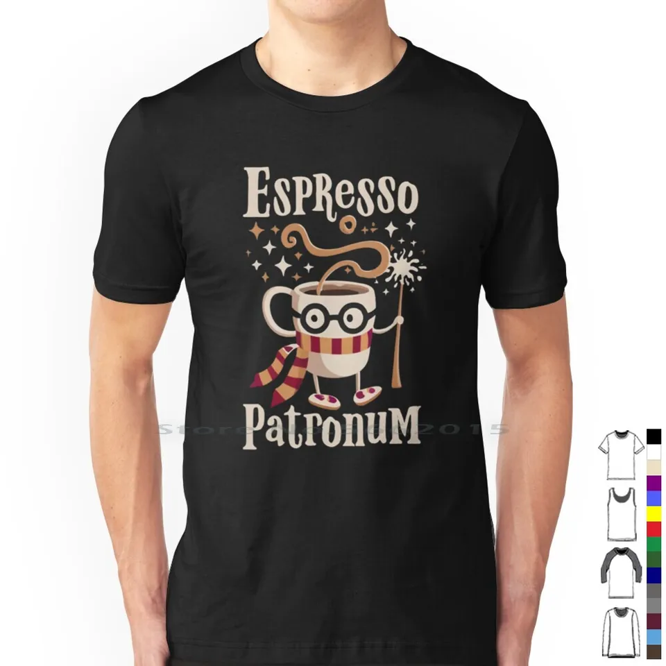 Espresso Patronum-čarodejník Funny 100% bavlnené tričko očakávajúce patronum Hermiona Valdemort Diagon Alley JK Rowling Wizarding World