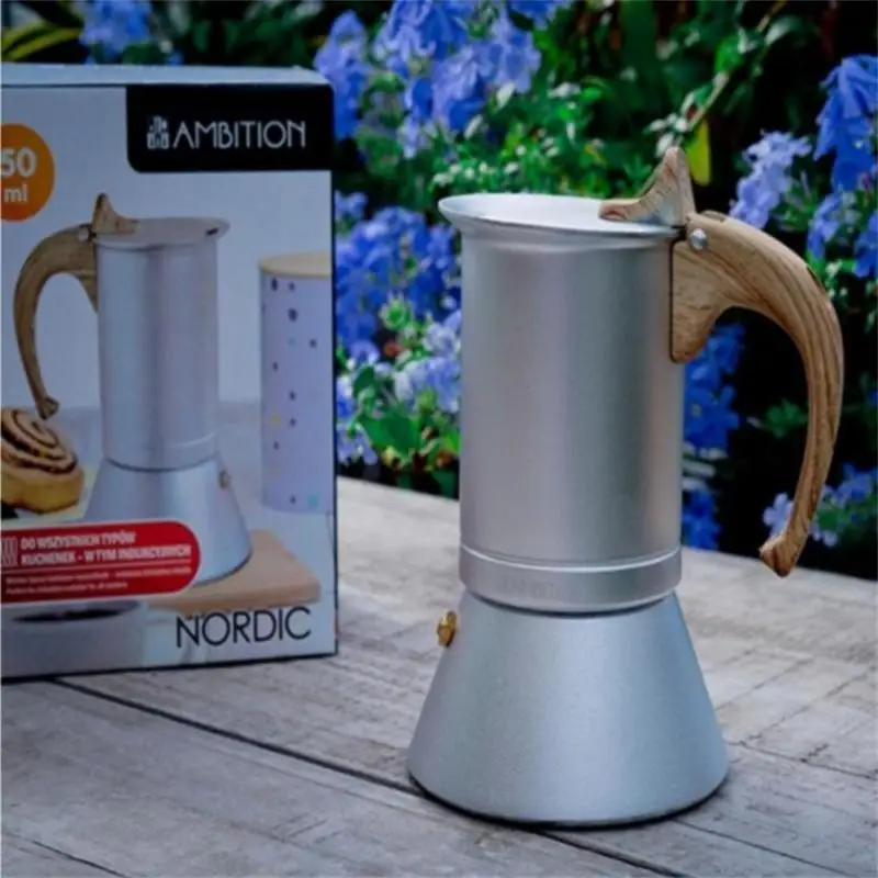 Espresso percolator Pot Potraviny pokryté talianske nordické kávu kávu kávu kávu so spodným pokrytým indukčným sporákom vykurovanie