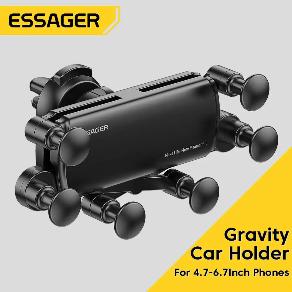 Essager Air Vent Car Mount Six Point Gravity Automatické uchopenie automobilu Universal pre telefón v aute pre iPhone x Samsung tablety