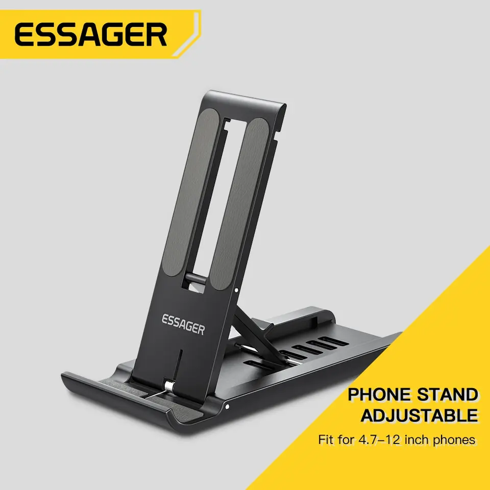 Essager prenosný držiak na stolnú plochu skladateľný mini Moblie Phone Stand for iPhone 13 Pro Max iPad Xiaomi Desk prenosný stojan prenosný stojan