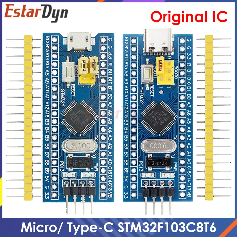 ESTARDYN STM32F103C8T6 TYP-C/MICRO STM32F103C6T6 ARM STM32 Minimálny modul vývojovej dosky pre ARDUINO pre Arduino