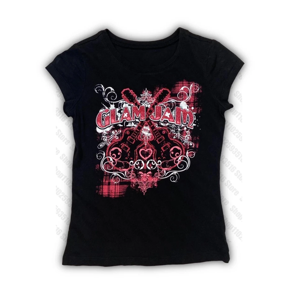 Estetické oblečenie kawaii tričko Goth Grunge oblečenie y2k vrcholy 90. rokov vintage oblečenie pre ženy grafické odpaliská y2k mačiatko anime dievča