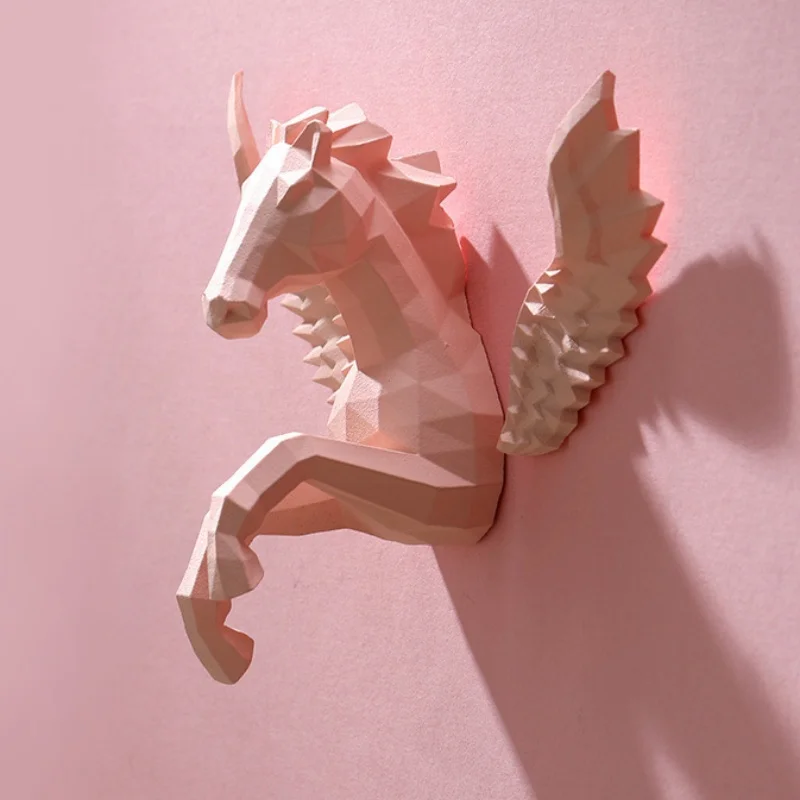 Estetický pegasus chladničku magnet na nálepku Nordic 3D Flying Horse Chladnička slepka na pegasus magnet dekorácie Kuchyňa Ozdob