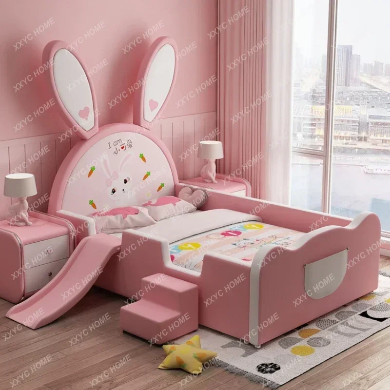 Estetický roztomilý dievčenský posteľ základne rámy Kids Moderné kráľovná drevo princezná detská posteľ úspory Letto Matrimoniale Room Furniture