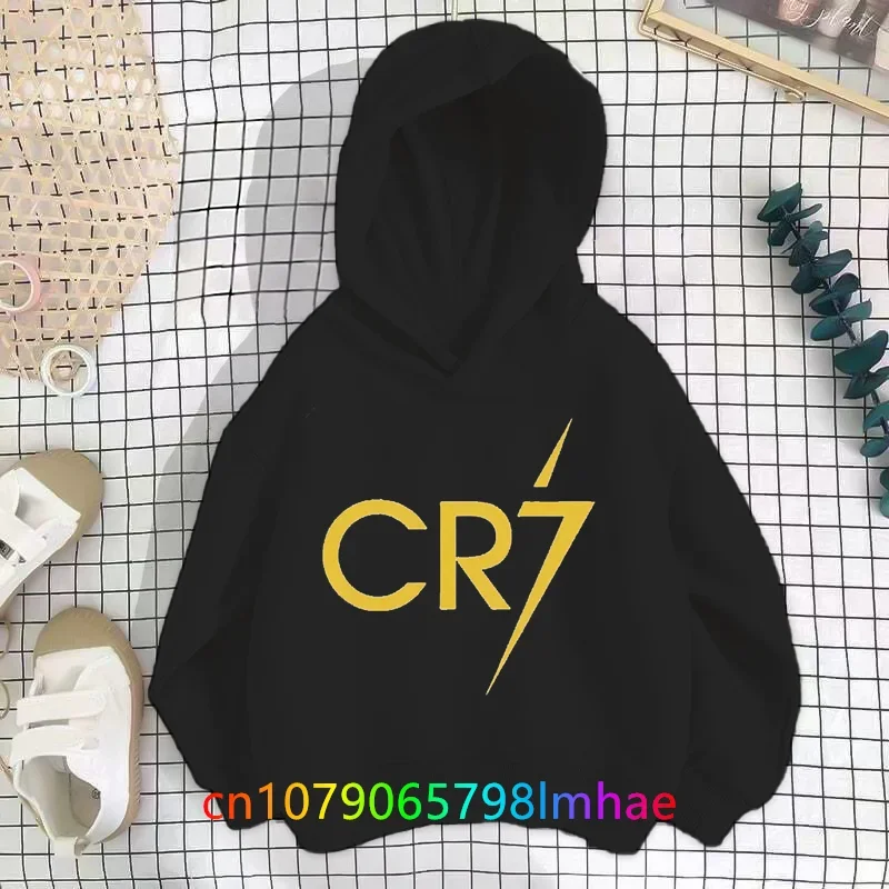 Estrela de Futebol Ronaldo Hoodie para Criarias, Roupas de Meninos e Meninas, Camisa Infantil, Moletom de Bebê, Tops, CR7