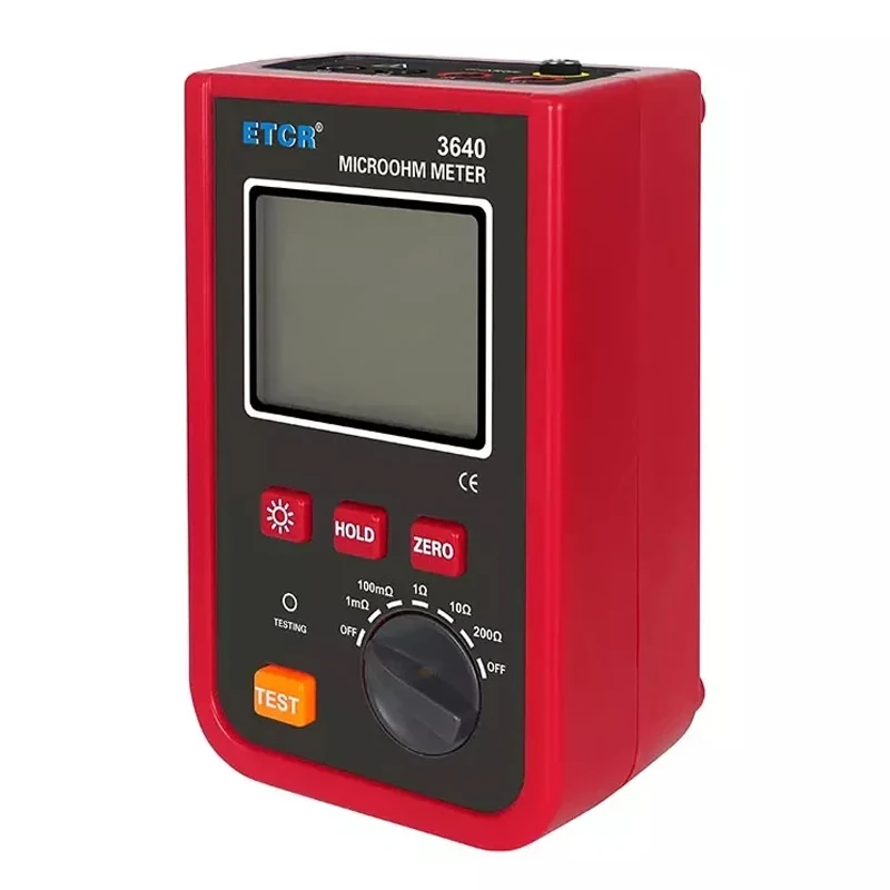 ETCR3640 mikroohmmeter digitálny jednosmerný odporový tester s vysokým presným rozlíšením 1U Ω Testovací prúd