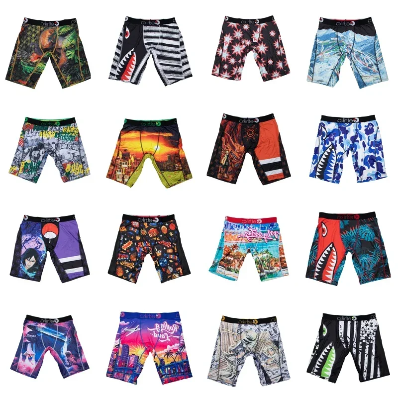 Ethika Sexy muži spodná bielizeň priedušné pánske nohavičky spodná bielizeň plus veľkosti Boxery módne tlačové briefky kmene kmene