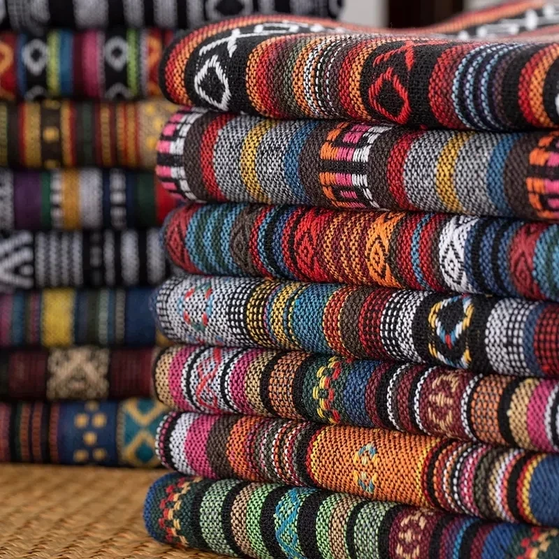 Etnický štýl bavlnená bielizeň textílie textilu Patchwork pre hotelovú barovú obrusovú pohovku kryt vankúšov
