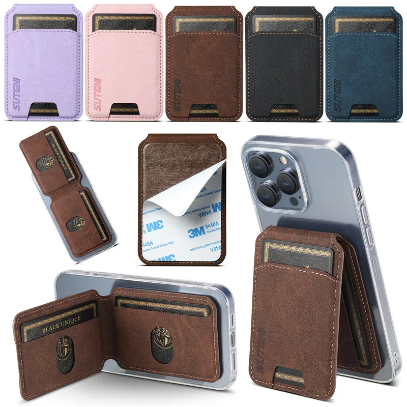 Eucagr Luxusné puzdro na peňaženku s najvyššou kvalitou pre iPhone 15 14 13 12 11 Pro Max Plus xs xr 7 8 SE 6S Stick Magnetic vreckový kryt