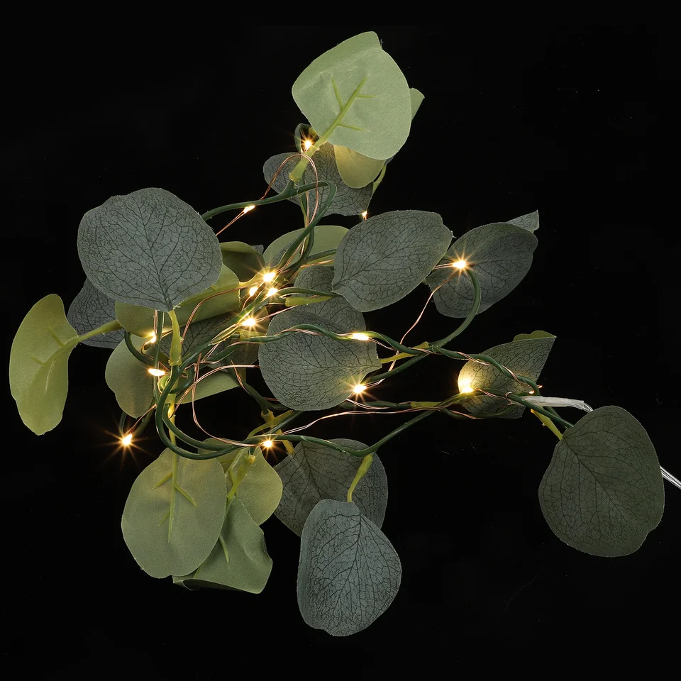 Eukalyptusová listová lampa LED svetlá LIGHT LIGHT LINER s viničom pre dekoráciu v spálni