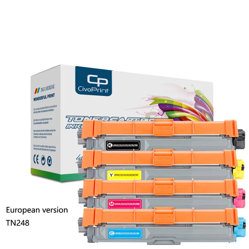 EUR Verzia kompatibilný brat TN248 Toner Cartridge L3215CW L3220CW L3220CWE L3240CDW L8230CDW L8240CDW TONER L3740CDW