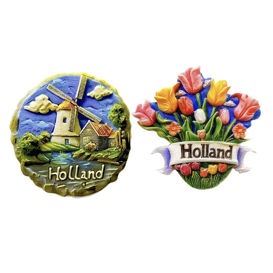 Európa Holandsko Holland Resin 3D chladnička Magnety Tourism Souvenír Chladnička nálepka Researy Darčeková dekorácia