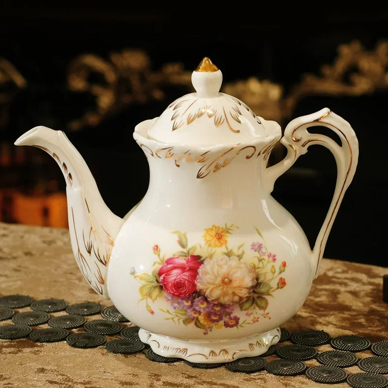 Európsky keramický čajový hrniec Porcelán veľkú kapacitu Čajovňa Popoludňajšie pastoračné kávové hrniec Domov mliečny nádoba na svadobný darček