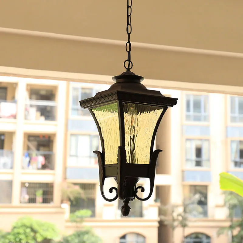Európsky vonkajší vodotesný prívesok Svetelná chodba Balkón Bar kaviareň reštaurácia Závesná lampa záhradná ulička Zeme