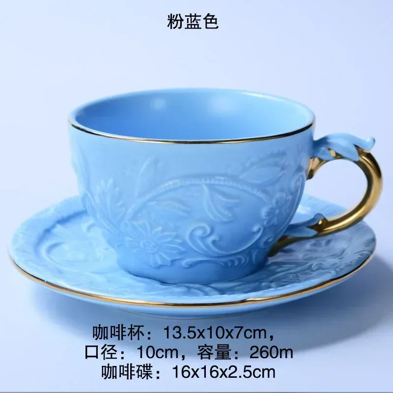 Európsky štýl Velali Ceramic Ropfled Coffee Cup Desobil Tea Gold Paint